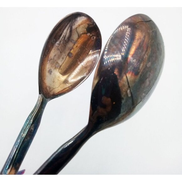 Salad Serving Tongs Silver Plated Metal Vintage 10 In Unbranded Kitchen Utensils - Picture 8 of 16